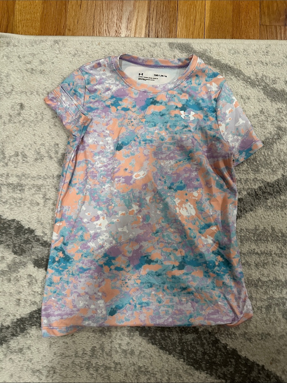 Under Armour Girls Pastel Splatter Short Sleeve Tee